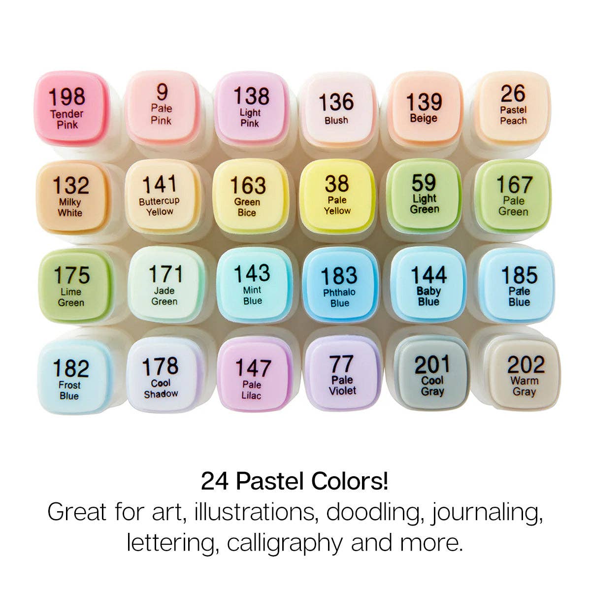 Double-Ended Alcohol Markers: Pastel