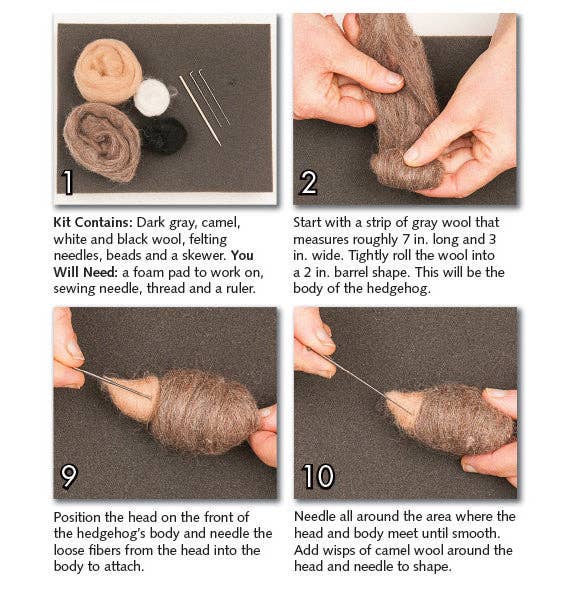 Hedgehog Felting Kit