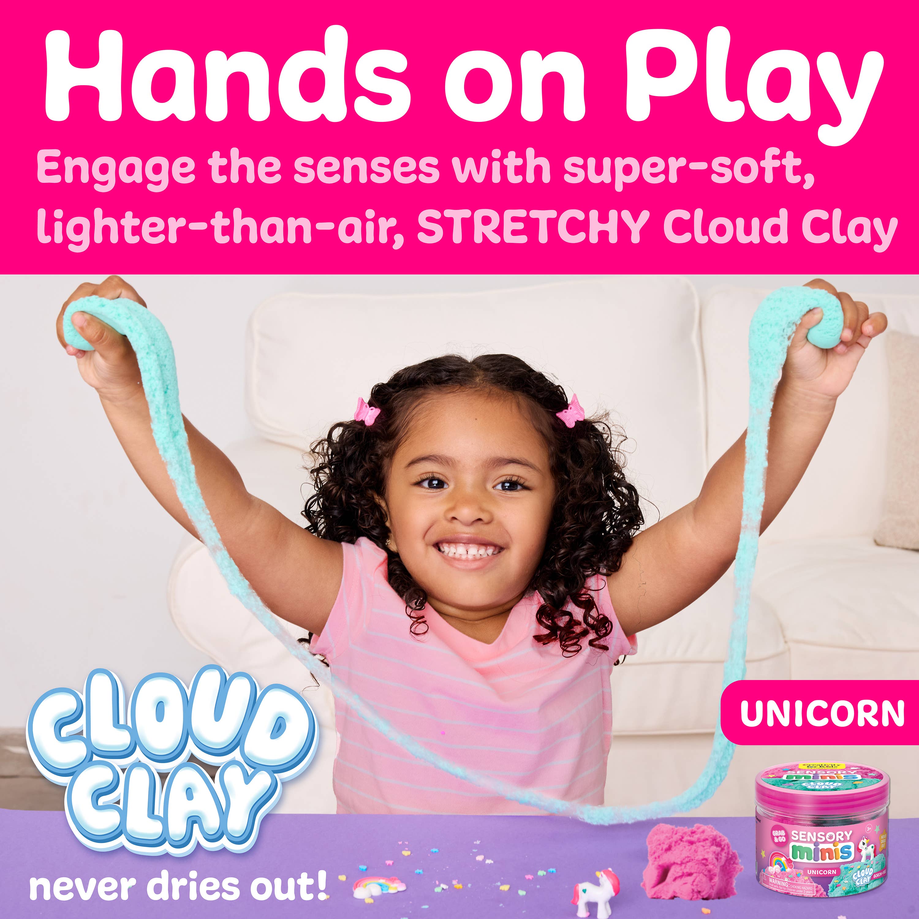 Sensory Cloud Clay: Unicorn Theme