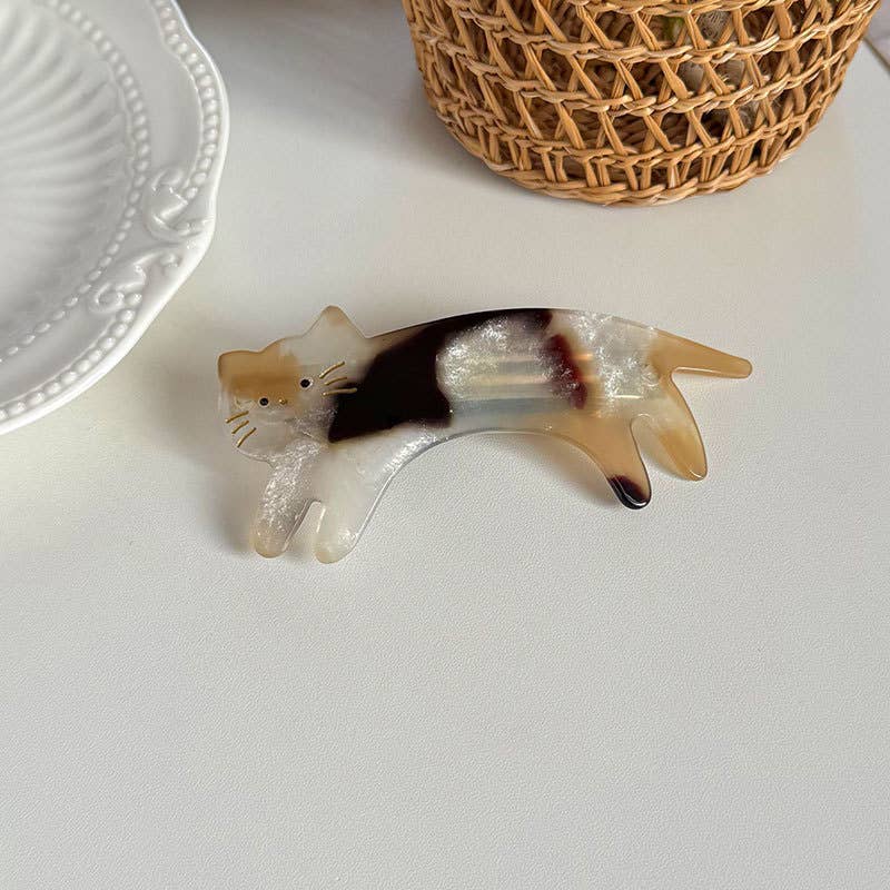 Playful Cat Claw Clip