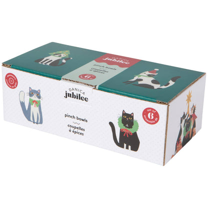 Kitty Carol Christmas Pinch Bowls Set of 6