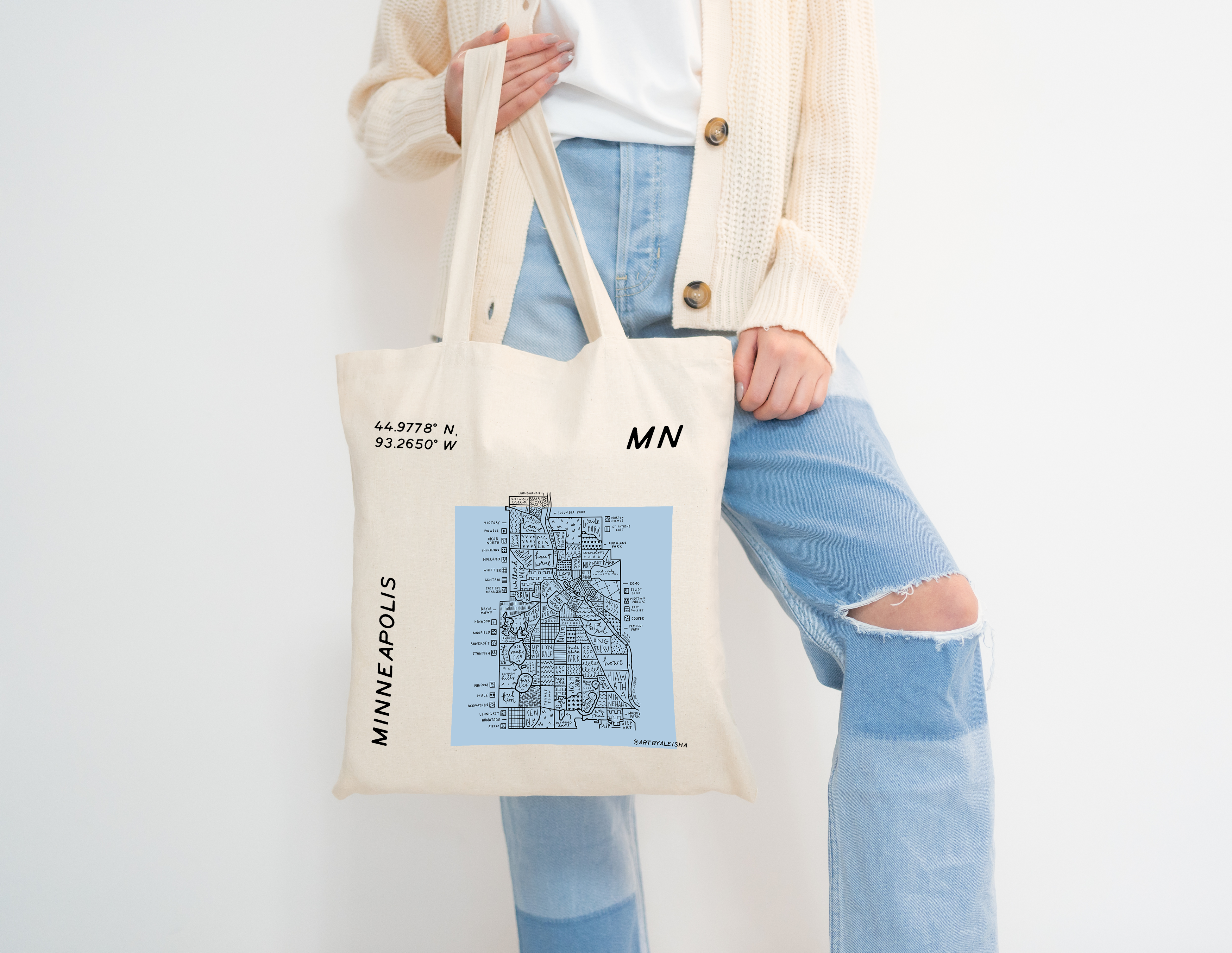 Minneapolis Map Tote