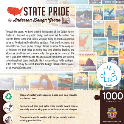 Vintage Posters - State Pride 1000 Piece Puzzle