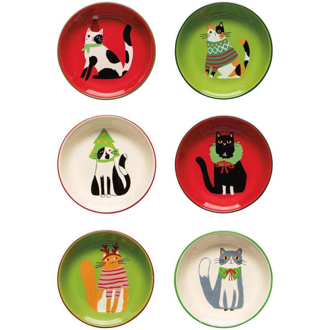 Assorted Kitty Christmas Pinch Bowl