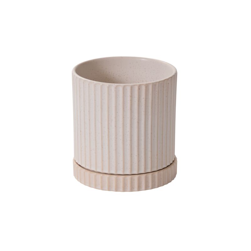 kmart plant pot Design Shop Off-White Los Feliz Pot with Saucer, 6.5" X 7"