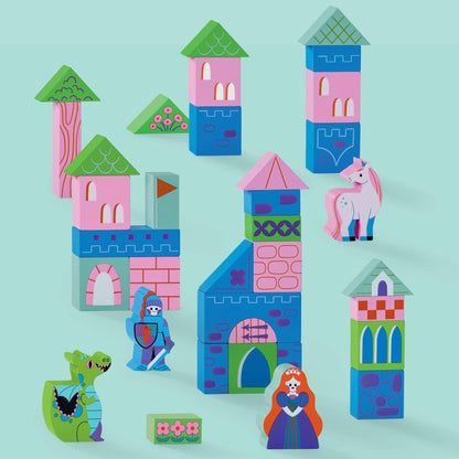 Build &amp; Play Wood Blocks - Princess Palace