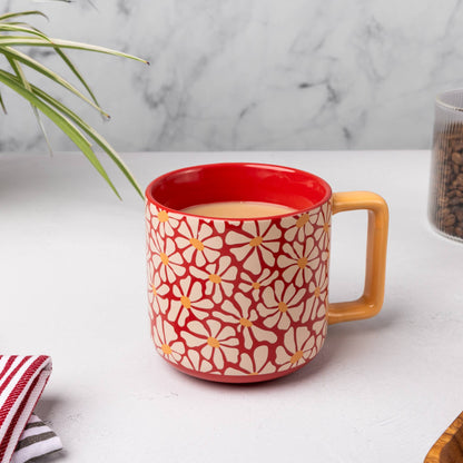 18.6 oz Sq Handle Mug - Retro Floral