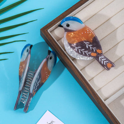 Bird Print Claw Clip
