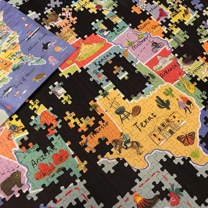 USA Map Puzzle &amp; Poster