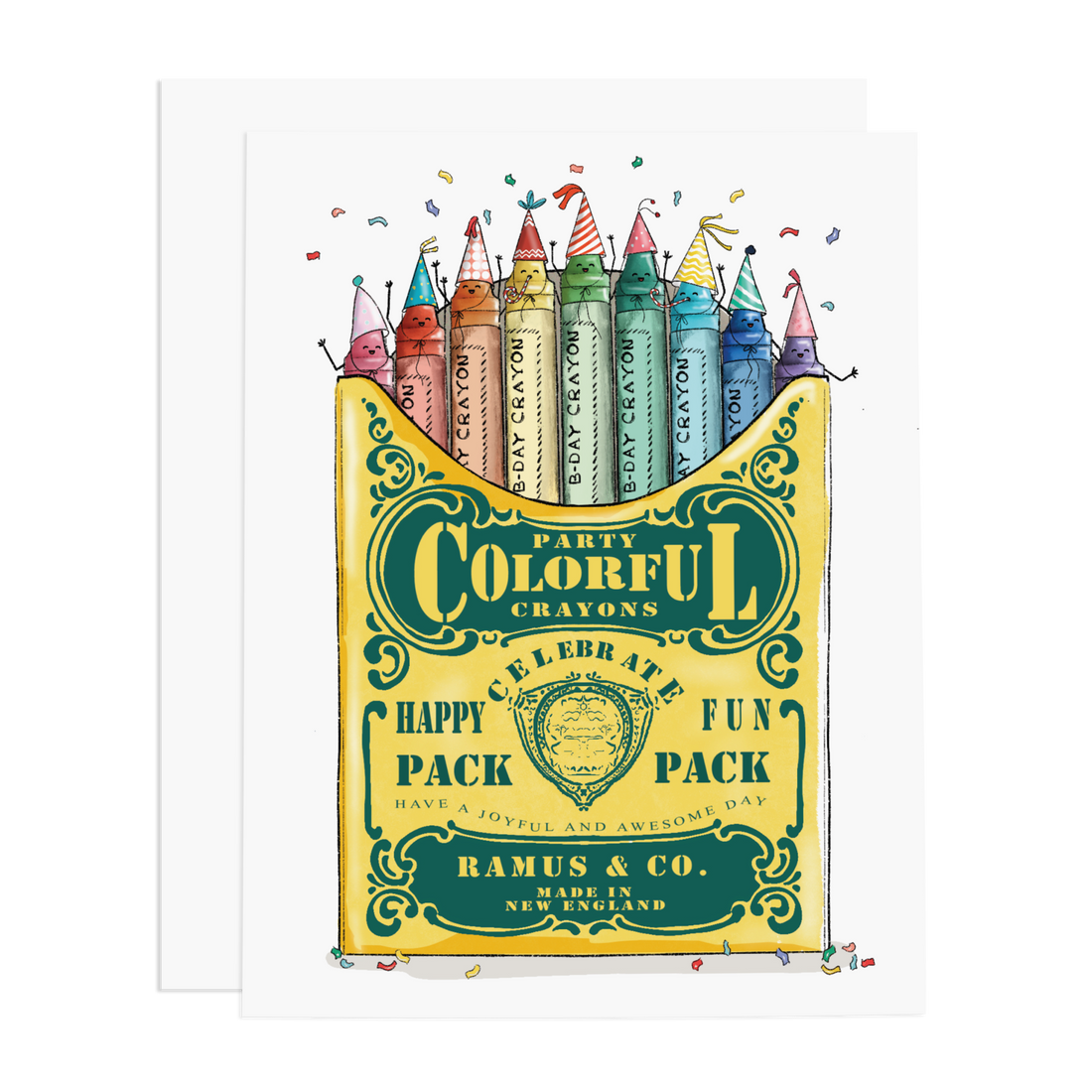 Party Crayons Greeting Card