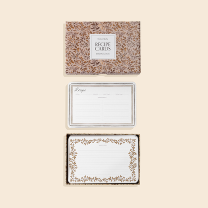 Recipe Cards: Blank Floral Cards