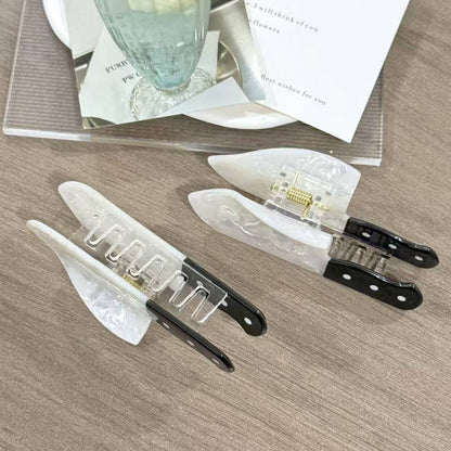 Quirky Knife Claw Clip