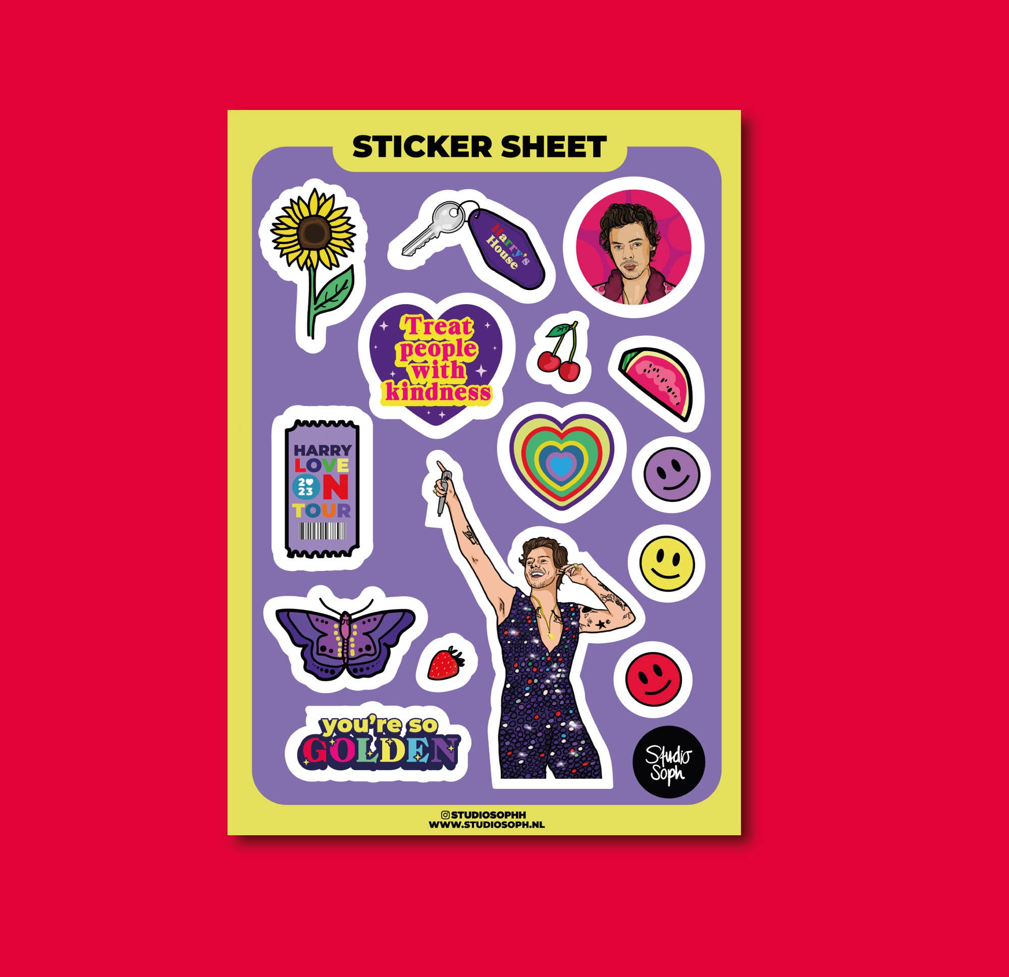 Harry Styles A5 Sticker Sheet