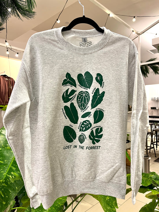 LF Plant ID Crewneck Sweatshirt (Green on Gray)