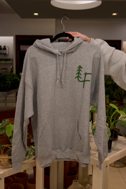 LF Circle Logo (Green on Grey) Hoodie