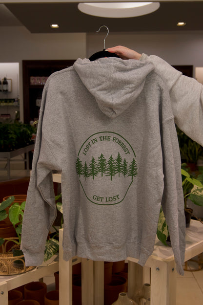 LF Circle Logo (Green on Grey) Hoodie