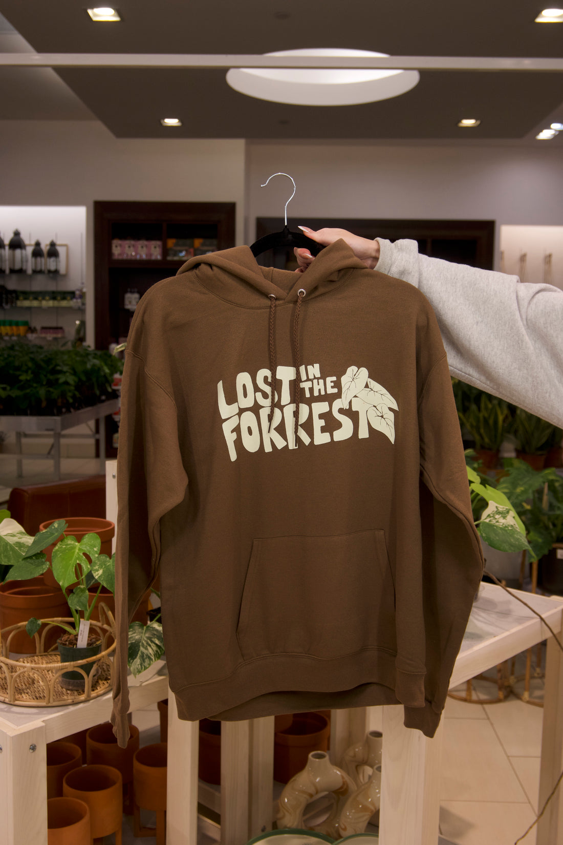 LF Leaf (Cream on Brown) Hoodie