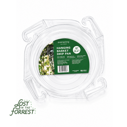 Clear Hanging Basket Drip Pan