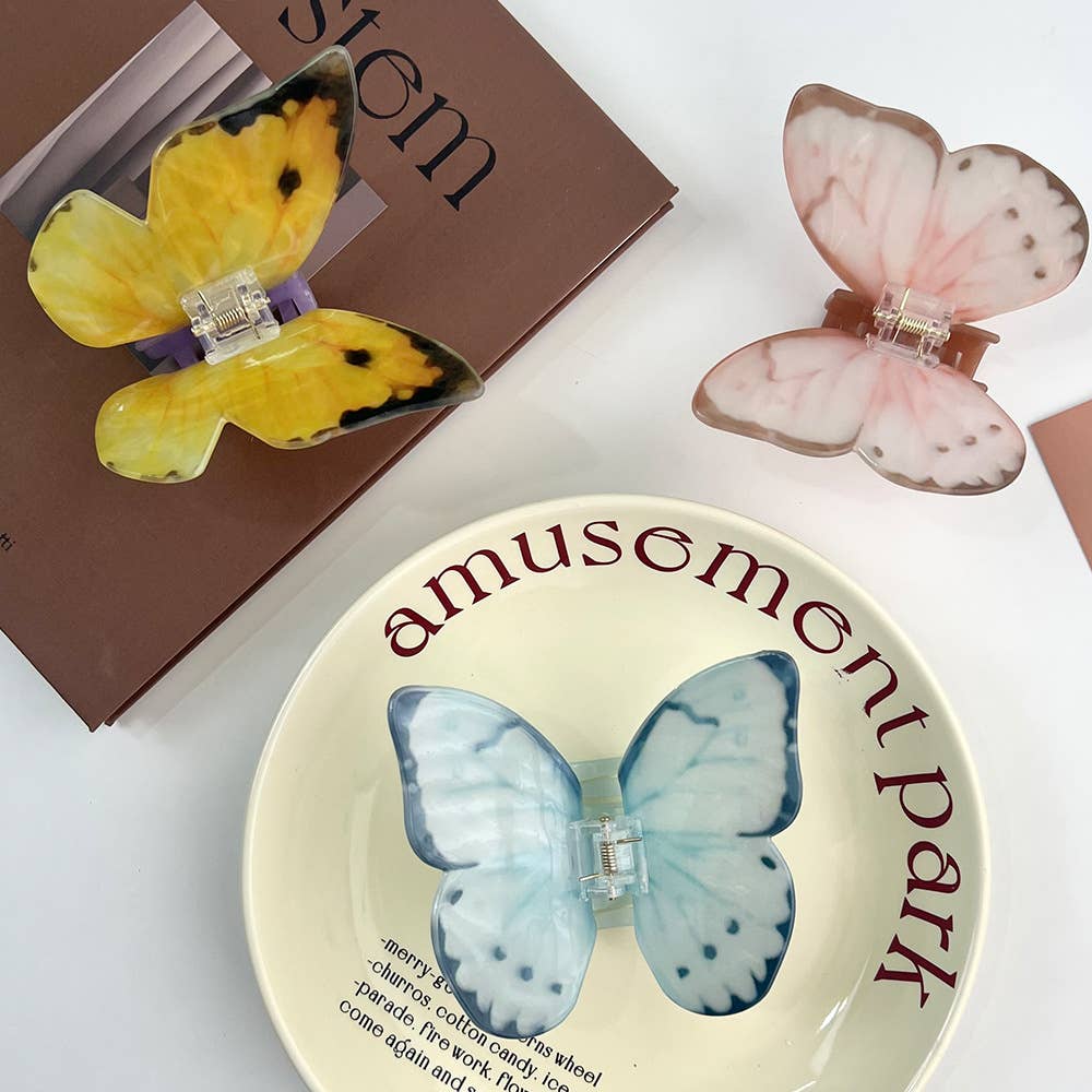 Vibrant Butterfly Claw Clip