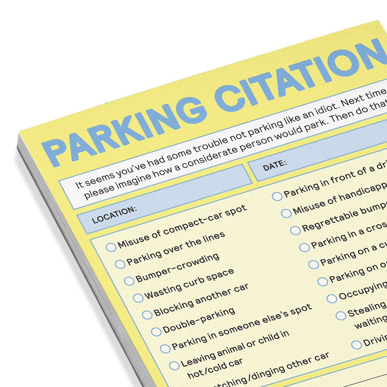Parking Citation Nifty Note