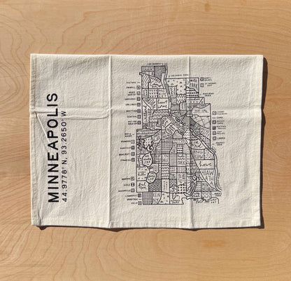 Minneapolis Map Tea Towel