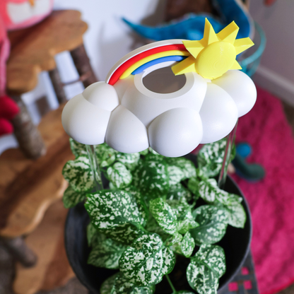 Dripping Rain Cloud with Sun and Rainbow Charms