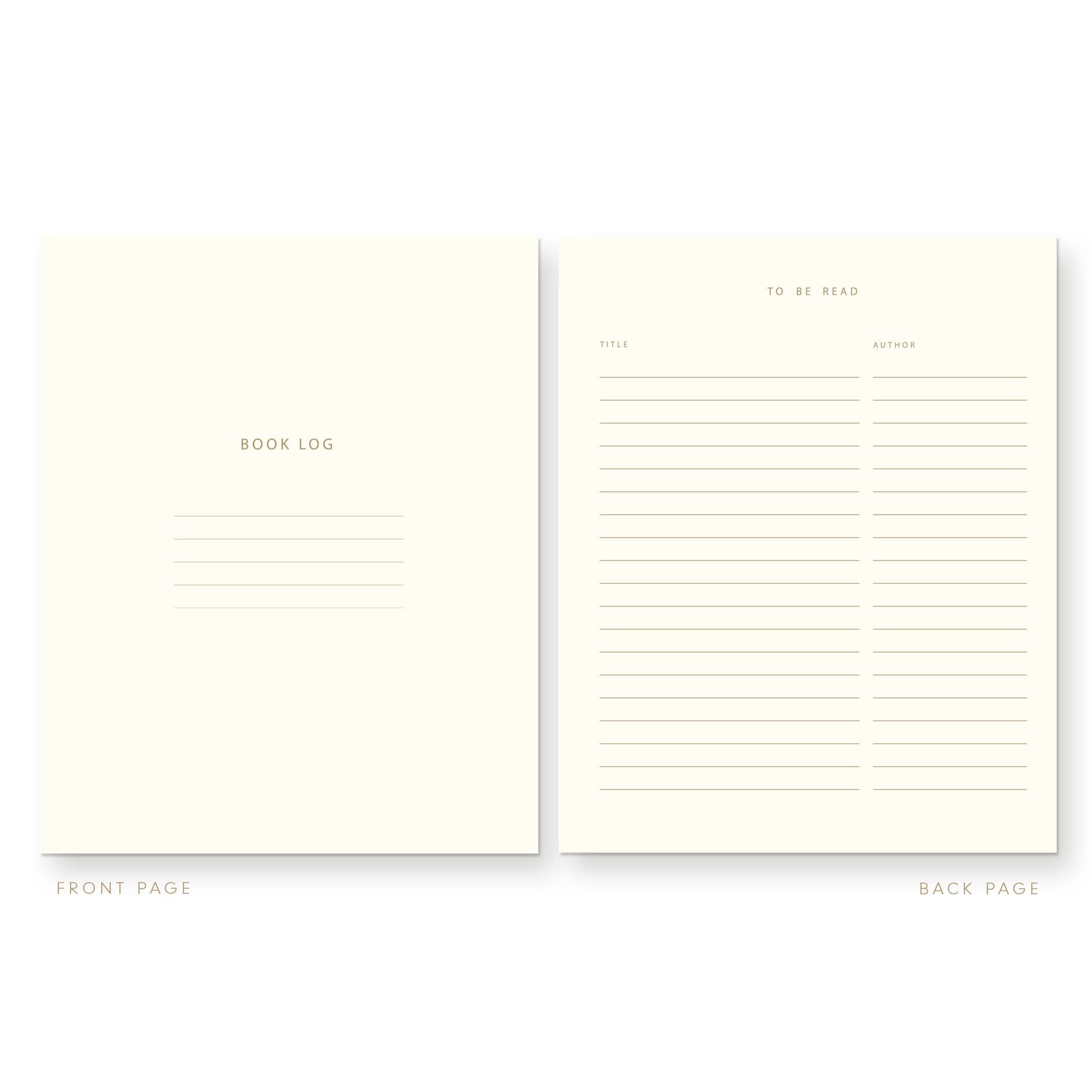 Book Log Reading Journal