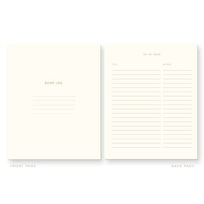 Book Log Reading Journal
