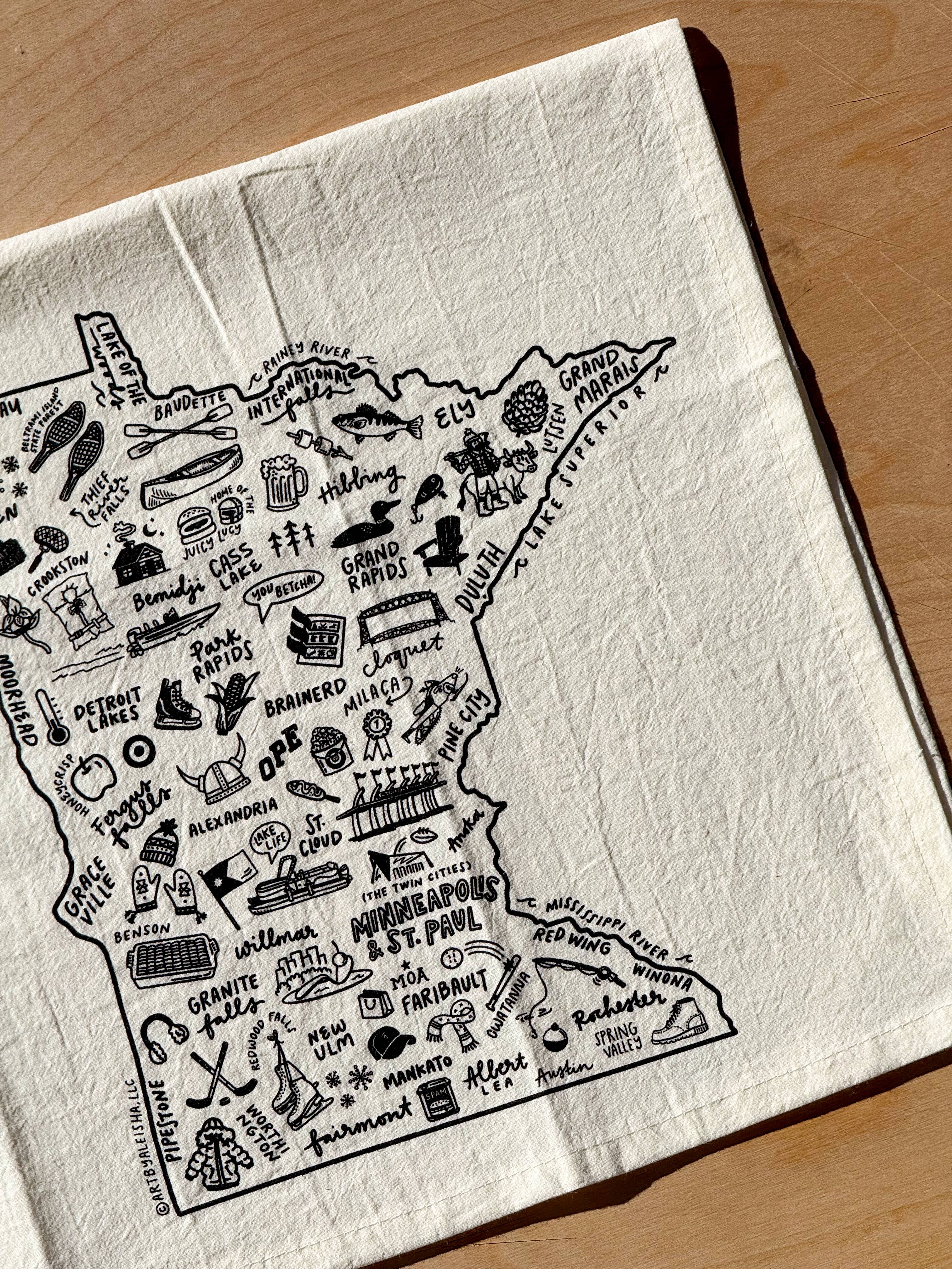 State of Minnesota Tea Towel