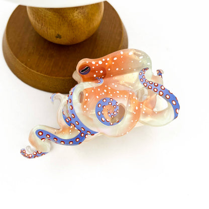 Blue Ring Octopus Claw Clip