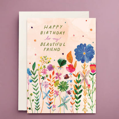 Beautiful Flowers Birthday Card