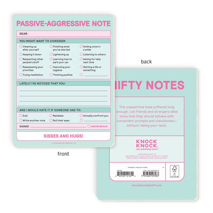 Passive Aggressive Nifty Note Pad