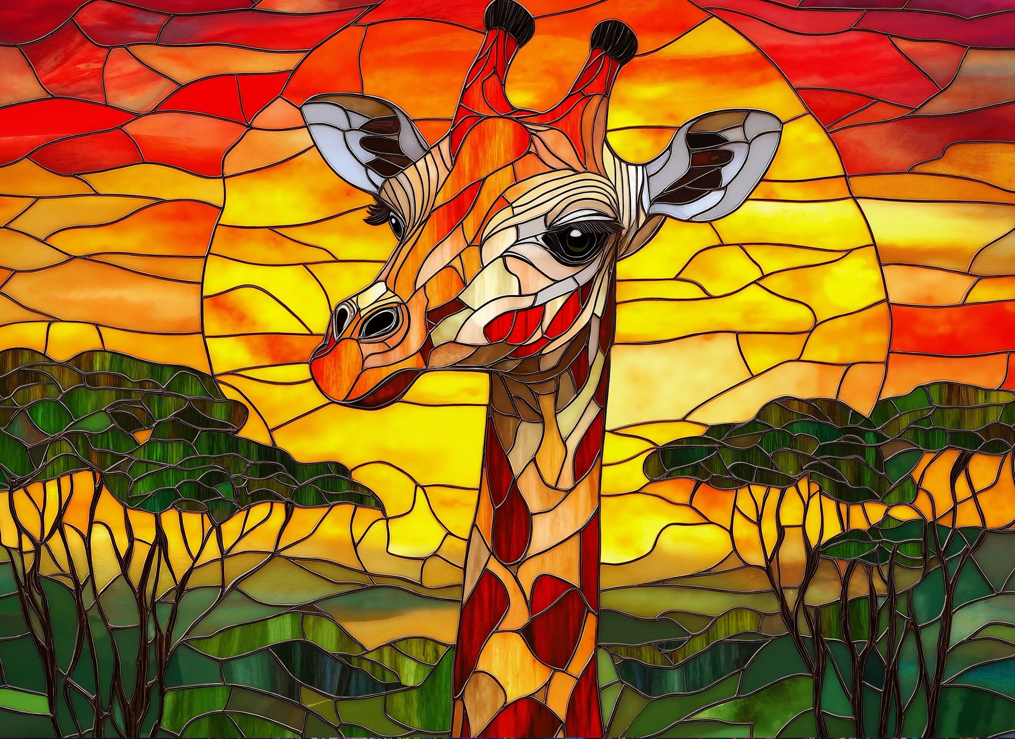 Sunset Giraffe Puzzle