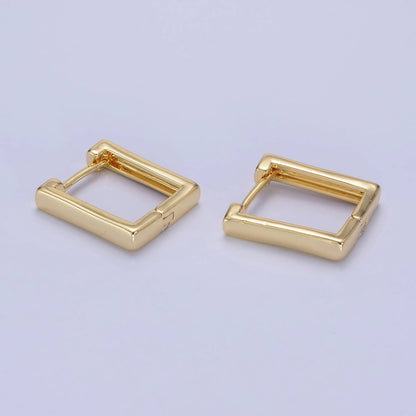 14K Gold Filled 15mm Square Minimalist Huggie Earrings