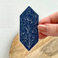 Geometric Blue Floral Sticker