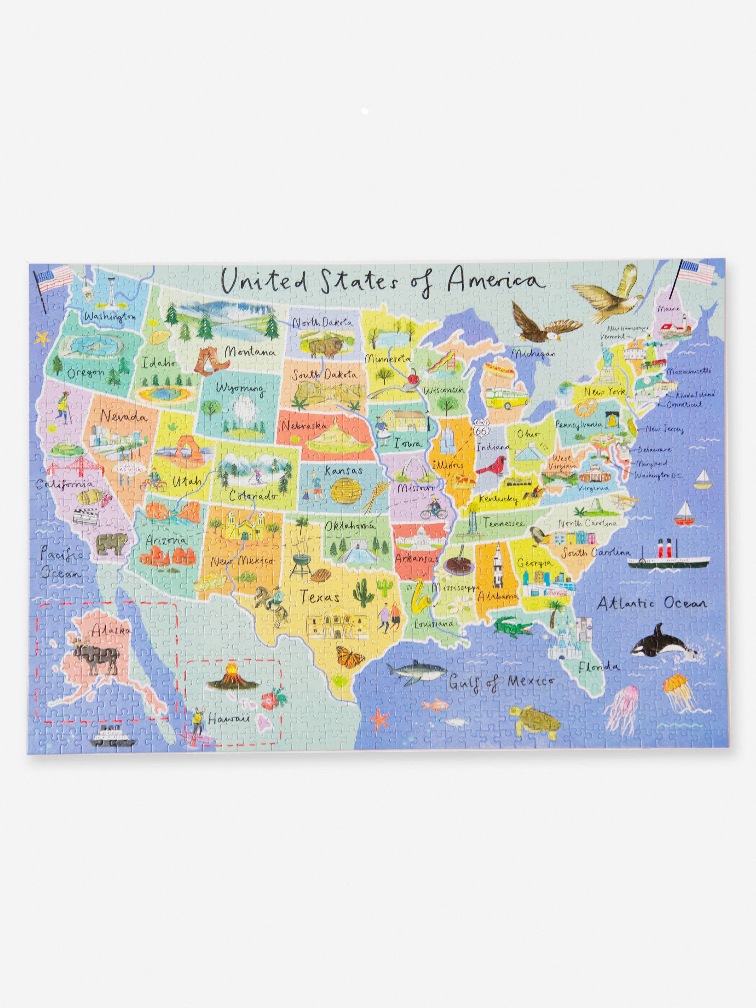 USA Map Puzzle &amp; Poster
