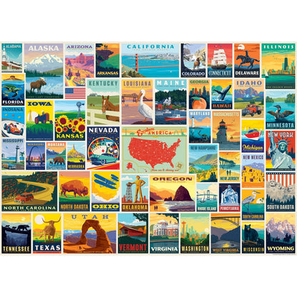 Vintage Posters - State Pride 1000 Piece Puzzle