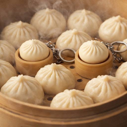 Dumpling Clicker Keyring