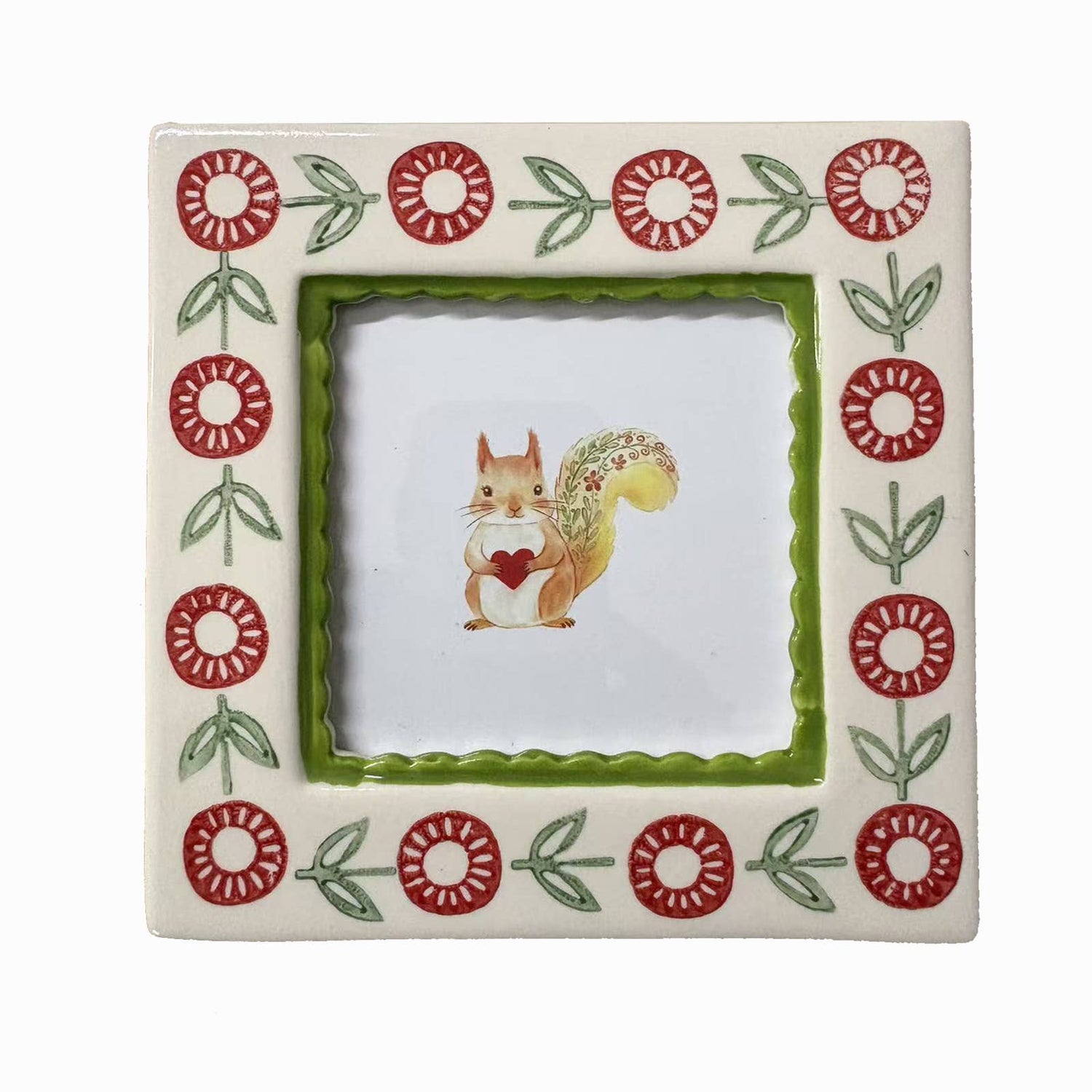 Green Flower Photo Frame