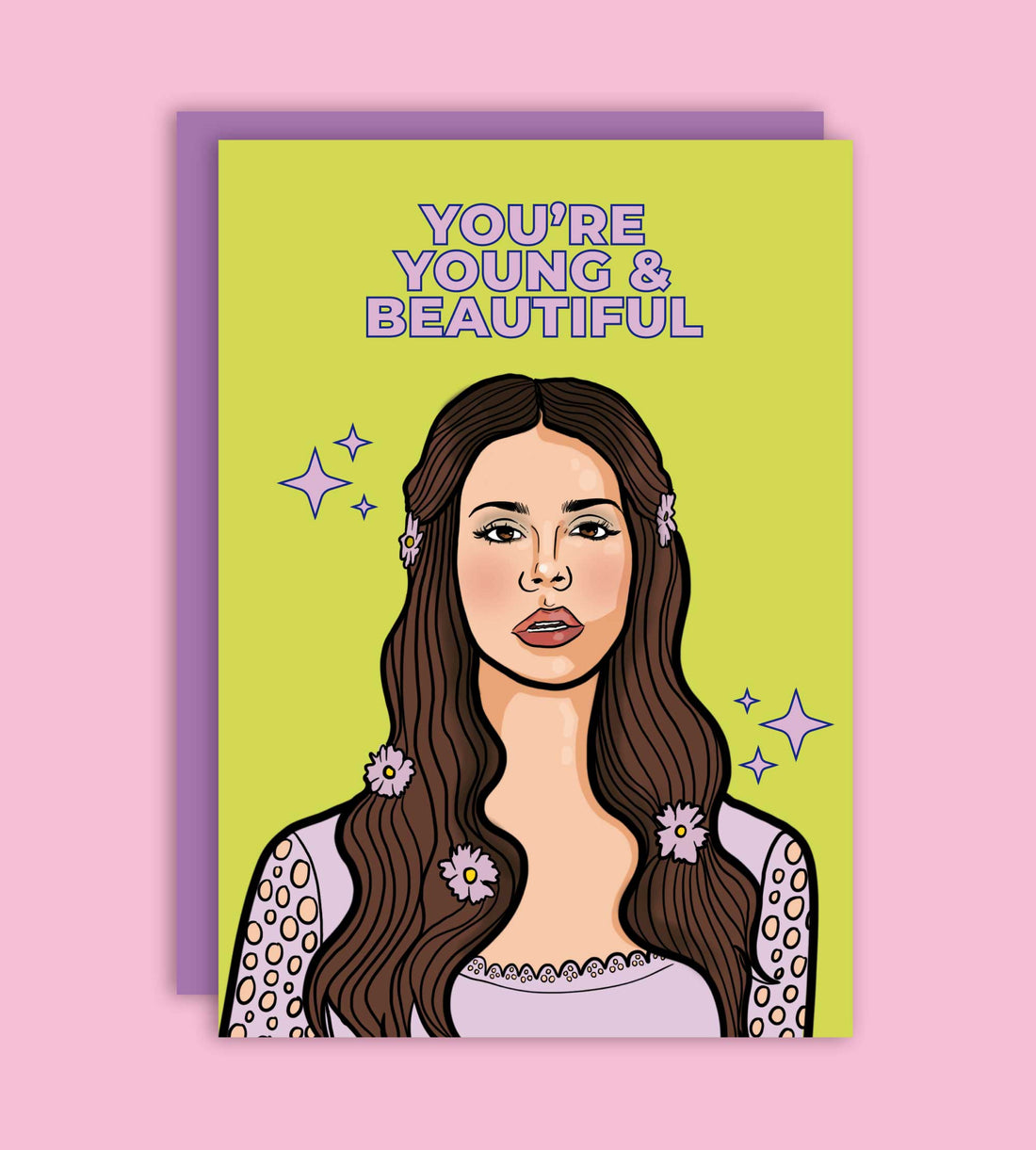 Young &amp; Beautiful Lana Del Rey Greeting Card