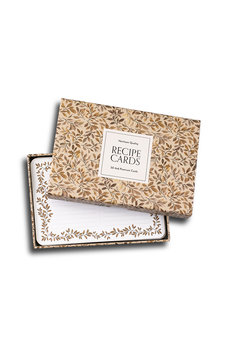 Recipe Cards: Blank Floral Cards