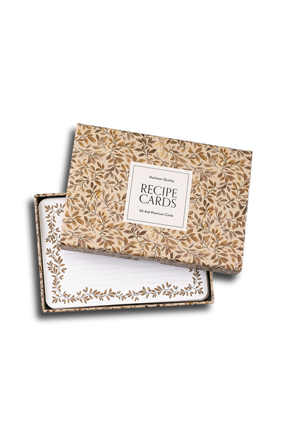 Recipe Cards: Blank Floral Cards