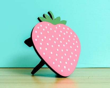 Sweet Strawberry Plant Stand - Wood Plant Holder