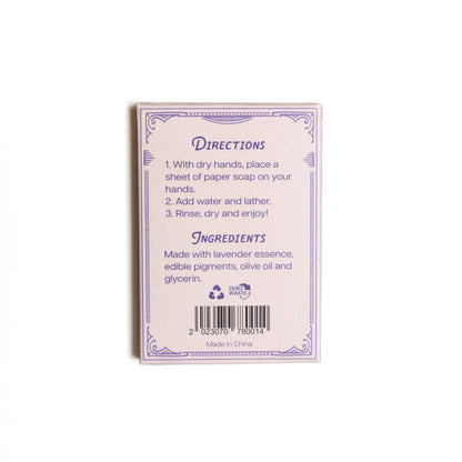 Lavender Scent Paper Soap