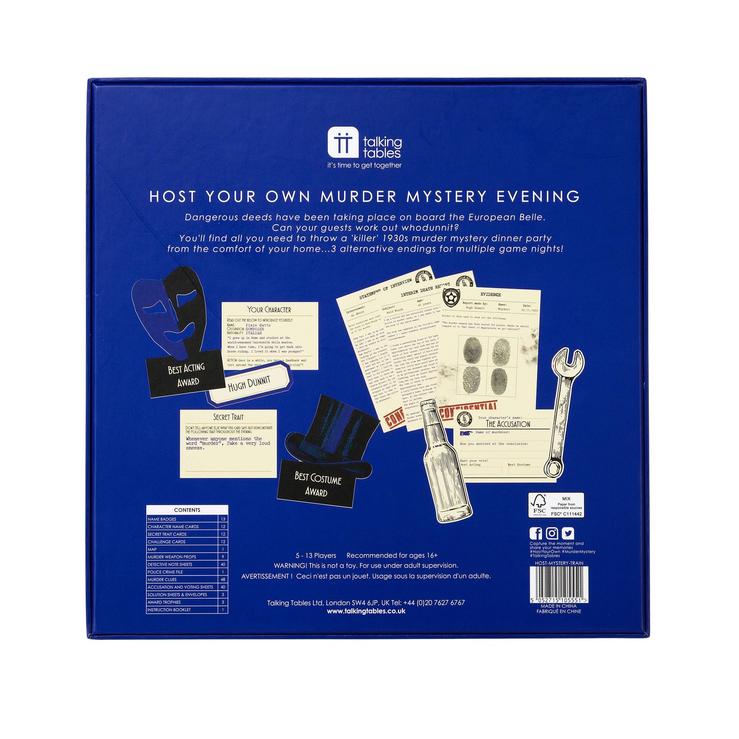 Murder Mystery On The Night Train Game