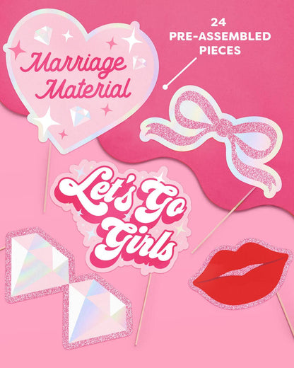 Bachelorette Party Props, Photo Booth Set, Bridal Shower