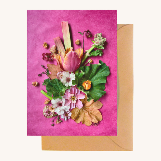Rosy Rhubarb Greeting Card