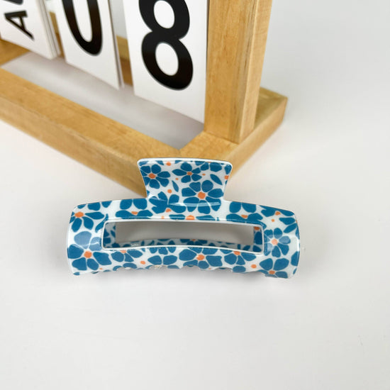 Floral Print Claw Clip