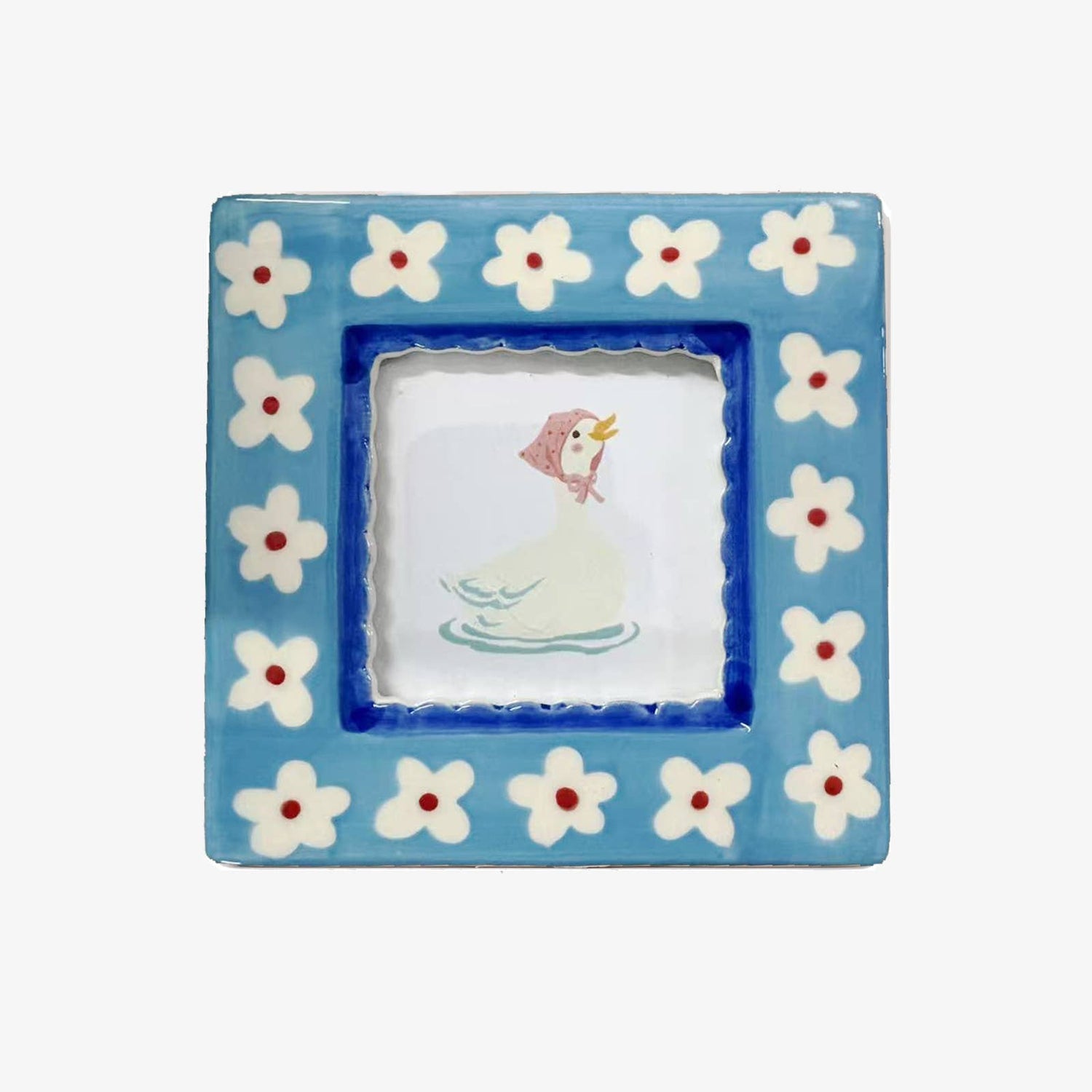Blue Flowers Photo Frame