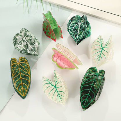 Botanical Leaf Claw Clip